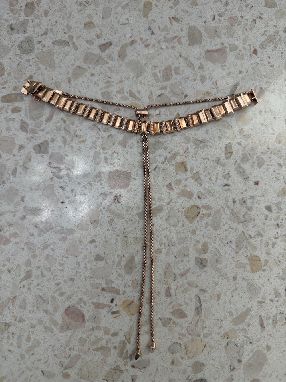 Kendra Scott Rose Gold Adjustable Slider Necklace